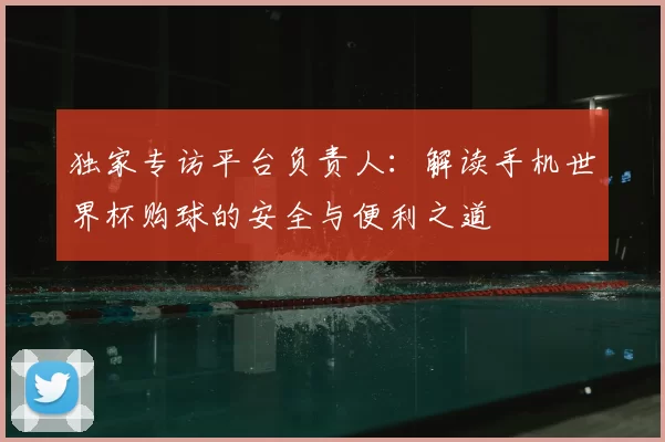 独家专访平台负责人：解读手机世界杯购球的安全与便利之道